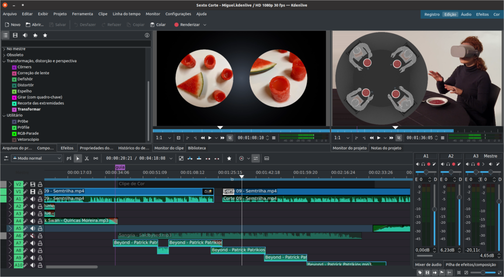 Kdenlive, programa editor de vídeos