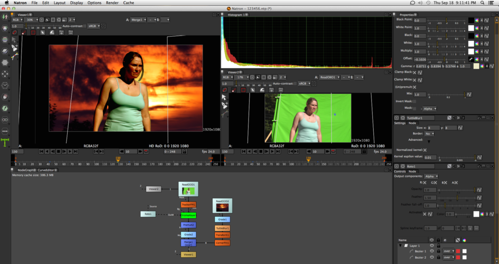 Natron, programa de composição de vídeo